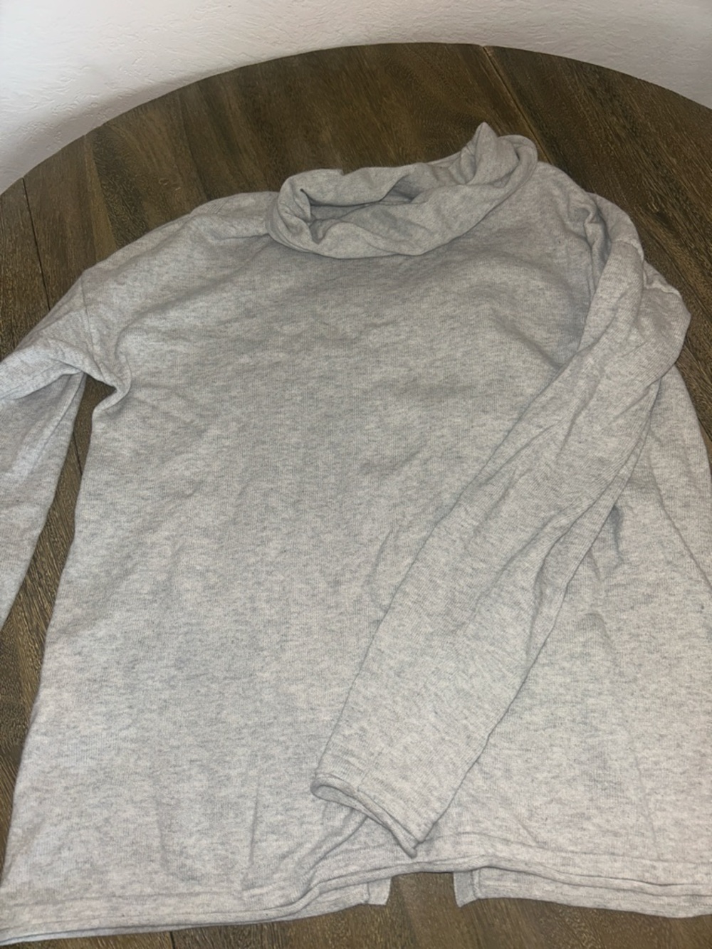 Vineyard Vines Womens Light Gray Long-Sleeve Turtleneck Sweater Open Back